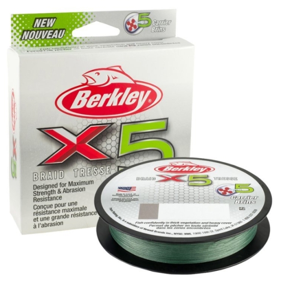 BERKLEY plecionka X5 4-SPLOTOWE 150m 0,14mm green
